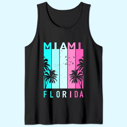 Men's Tank Top Retro Miami Florida Beach