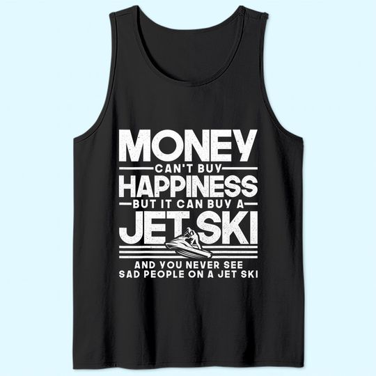 Jet-Ski Happiness Water Sports Design Tank Top