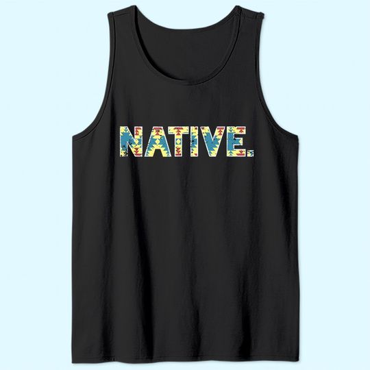 Native America Native American Indigenous Distressed Tank Top
