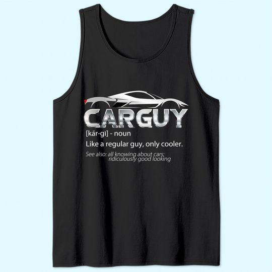 Car Guy Sport Car Mechanic Tank Top