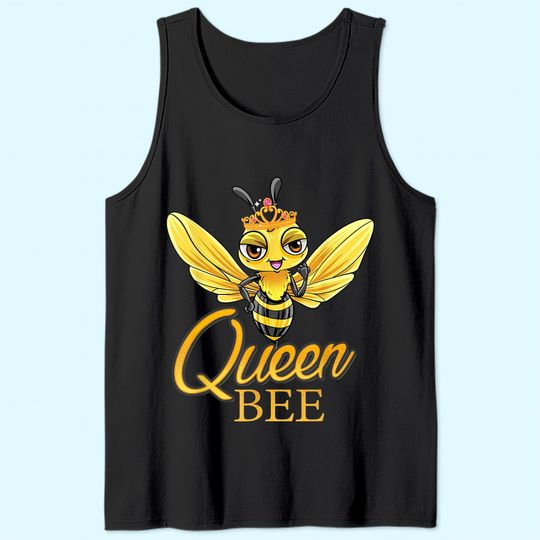 Queen Bee Crown Cute Honey Bee Hive Gift Beekeeping TTank Top