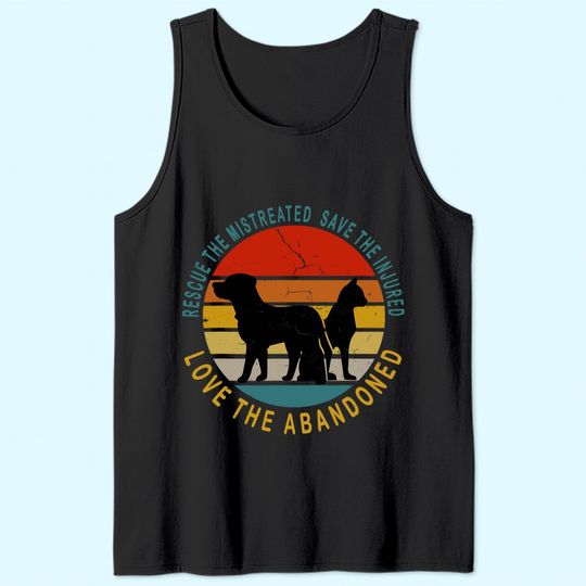 Rescue Save Love - Animal Rescue vintage Design gift Tank Top