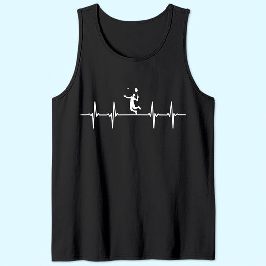 Discover Great Badminton Heartbeat Gift Shuttlecock Tank Top