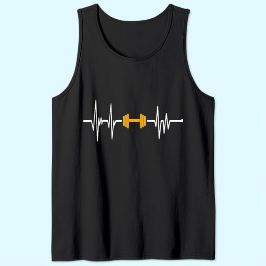 Barbell Weightlifting Heartbeat Bodybuilding Tank Top