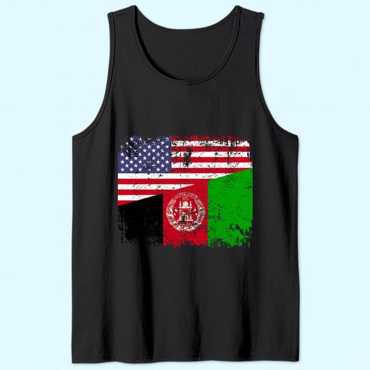 Usa Afghanistan Flag Tank Top