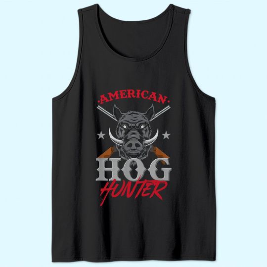 American Hog Hunter Swine Boar Hunting Gift Tank Top