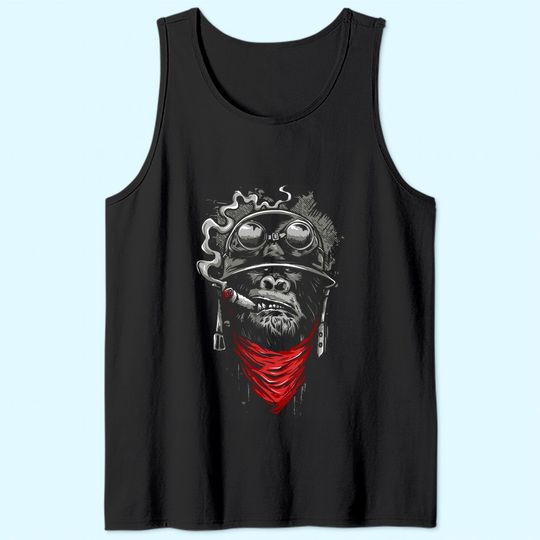 Gorilla Smoking A Cigar Powerful Animal Tank Top