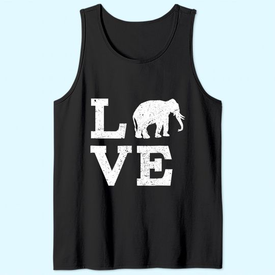 I Love Elephants Tank Top