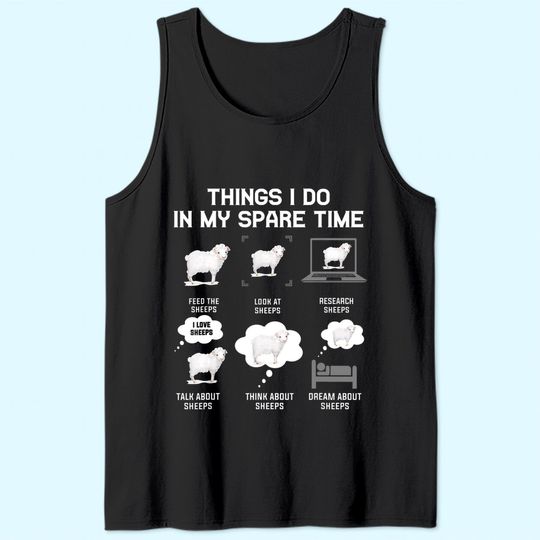 Things I Do In My Spare Time Sheeps Tank Top