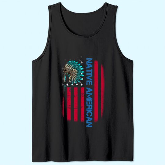 Discover Native American Day Vintage Flag USA Tank Top