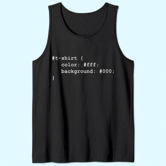 Web Developer CSS JavaScript HTML Tank Top