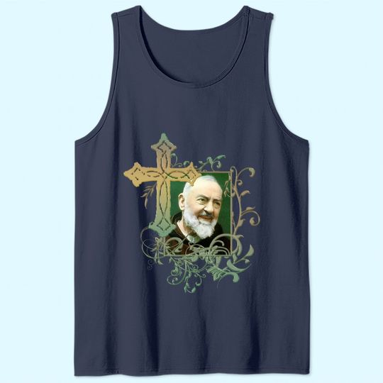 Discover St Padre Pio Prayer Cross Catholics Holy Saints Tank Top