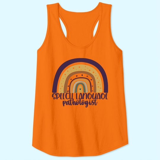 Speech Language Pathologist Rainbow Speech Therapy Tank Top
