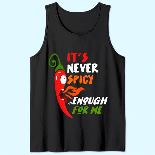 Chili Red Pepper Gift For Hot Spicy Food & Sauce Lover Tank Top
