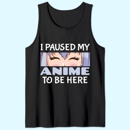 Anime Gift - Japanese Gift I Love Anime for Sao Anime Lover Tank Top