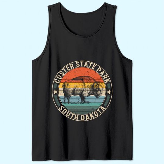 Custer State Park Buffalo Roundup South Dakota Hills Bison Tank Top
