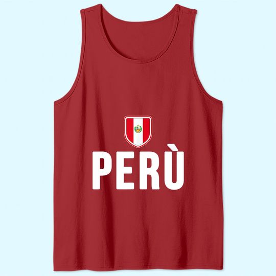 Peru Flag Souvenir Tank Top