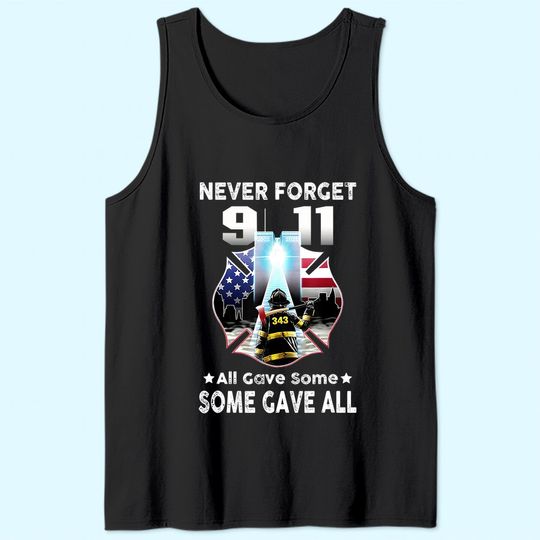 Never Forget 9-11-2001 20th Anniversary Tank Top