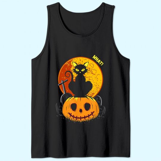 Halloween Funny and Scary Cat Tank Top
