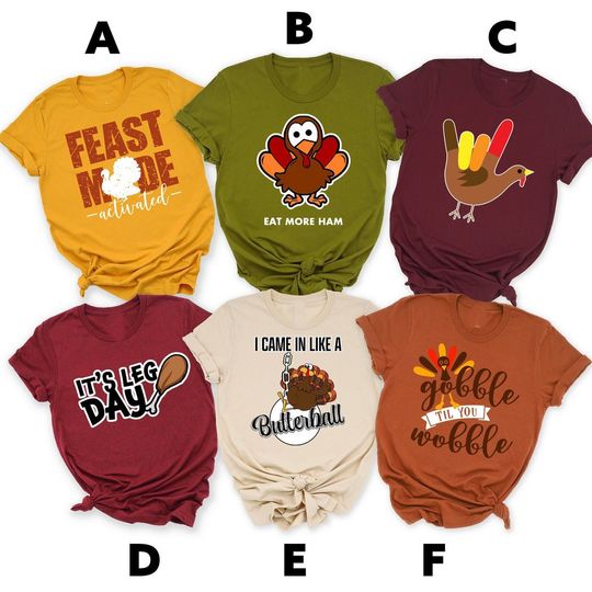 Thanksgiving Turkey Family Matching T Shirt