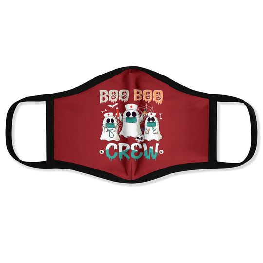 Boo Boo Crew Nurse Halloween Ghost Costume Matching Face Mask