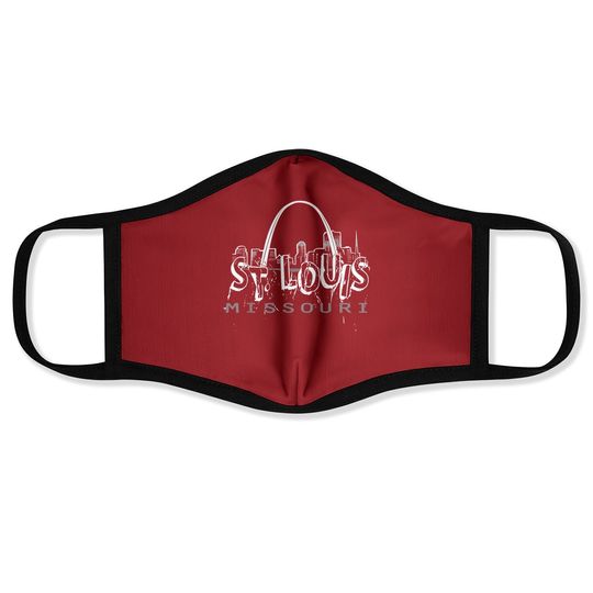 St Louis Missouri Gateway Arch Graffiti Face Mask