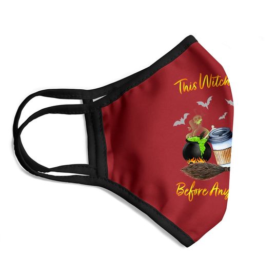 This Witch Needs Coffee Before Any Hocus Pocus Halloween Face Mask