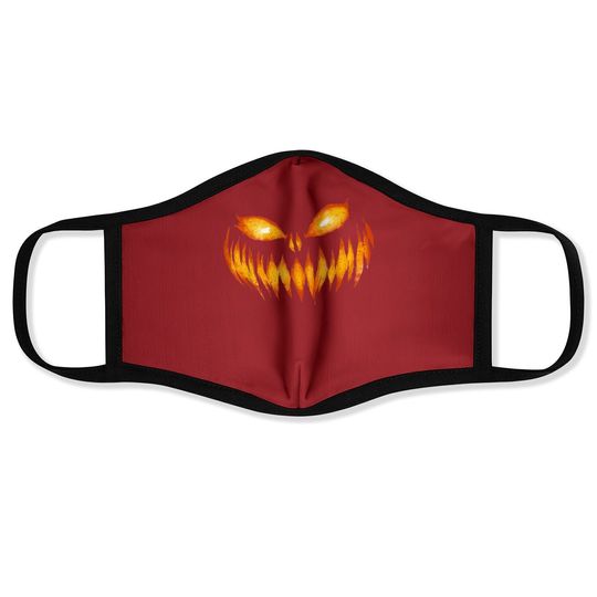 Jack O Lantern Scary Carved Pumpkin Face Halloween Costume Face Mask