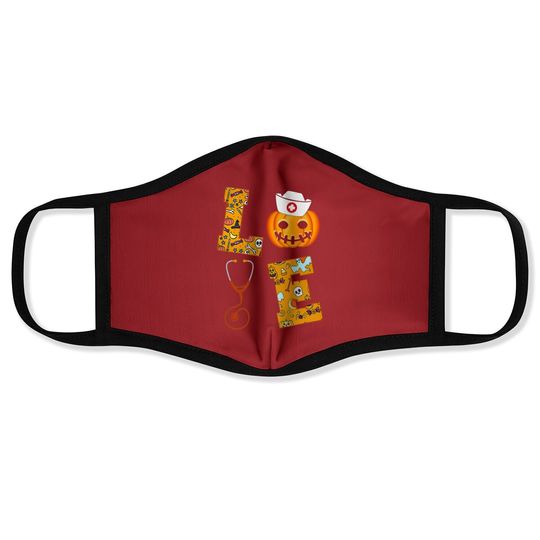 Love Halloween Nursing Face Mask
