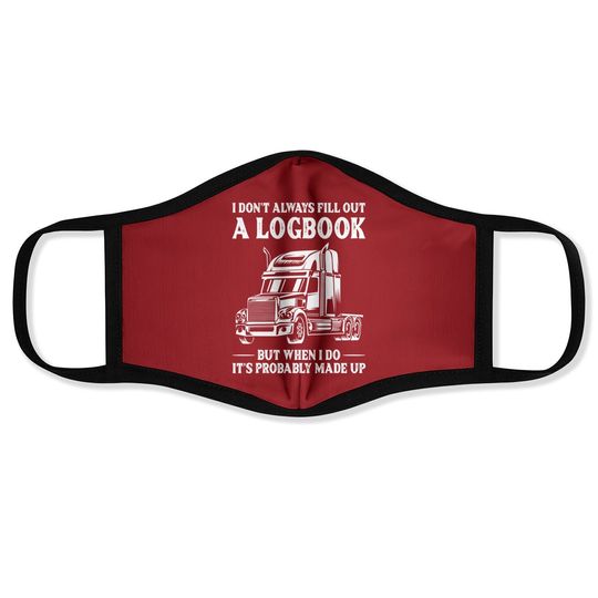 Trucker Drivers Big Rig Face Mask