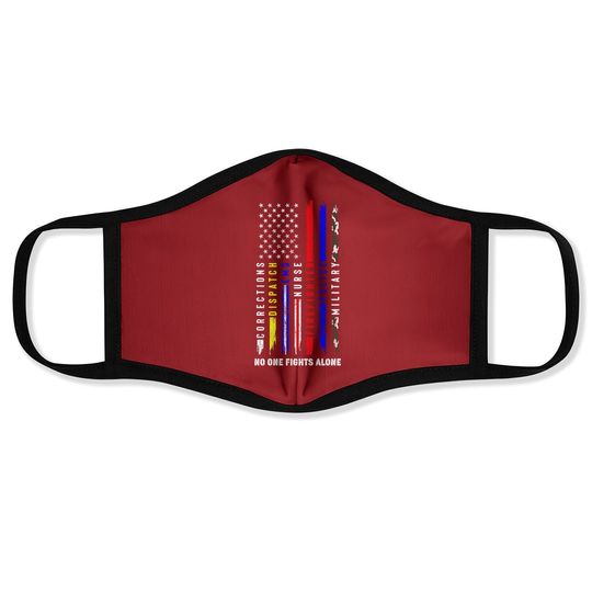 No One Fights Alone Patriot Apparel Face Mask Face Mask Fit