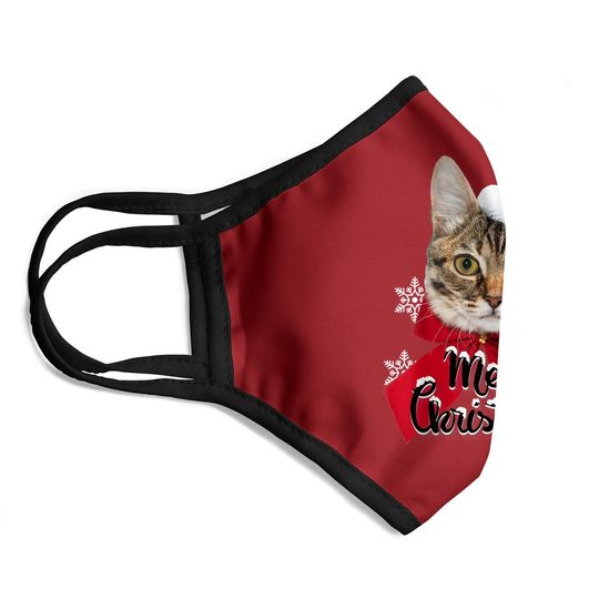 Christmas Cat Funny Face Mask