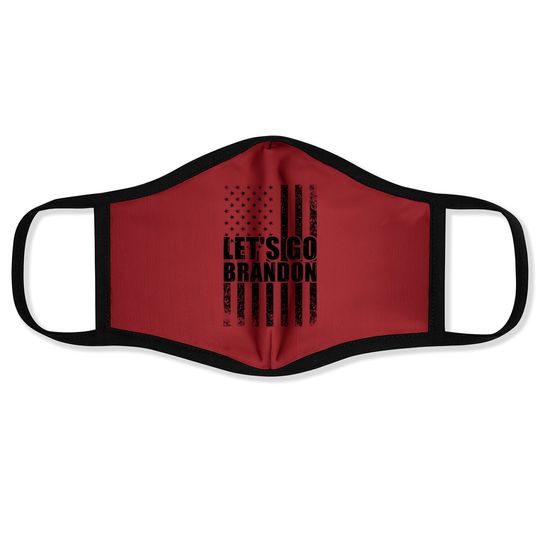 Let’s Go Brandon Conservative Anti Liberal Us Flag Face Mask
