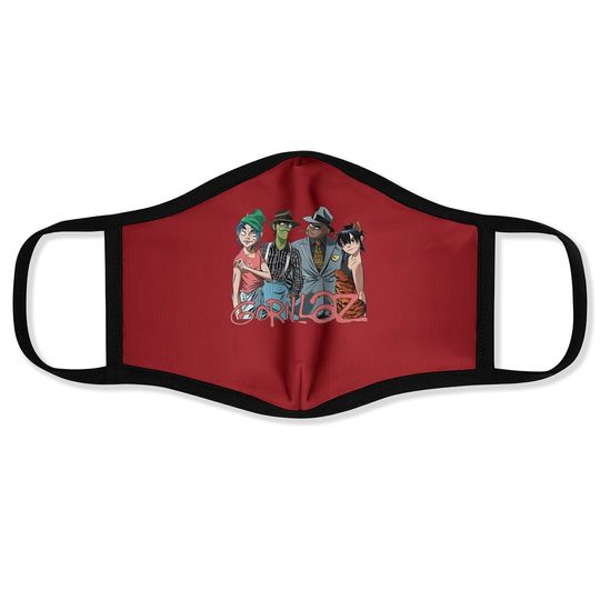 Gorillaz Merch Poster Face Mask