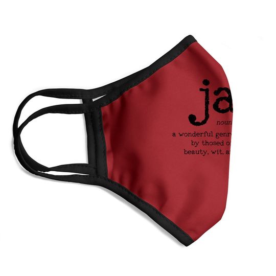 Jazz Music Definition Dictionary Face Mask