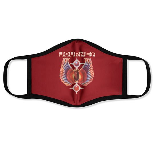 Journey Rock Band Music Group Colored Wings Logo Face Mask
