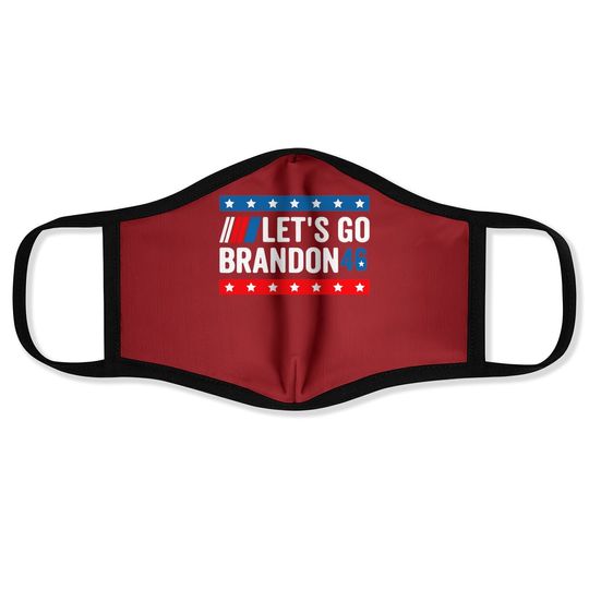 Let's Go Brandon Tee Conservative Anti Liberal Us Flag Face Mask