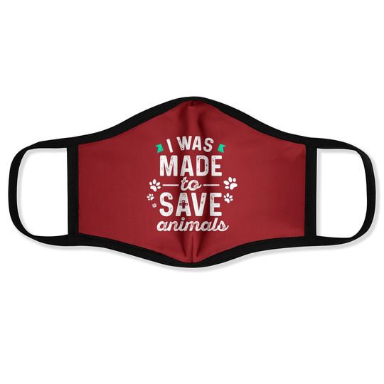 I Was Made To Save Animals Cute Classic Face Mask