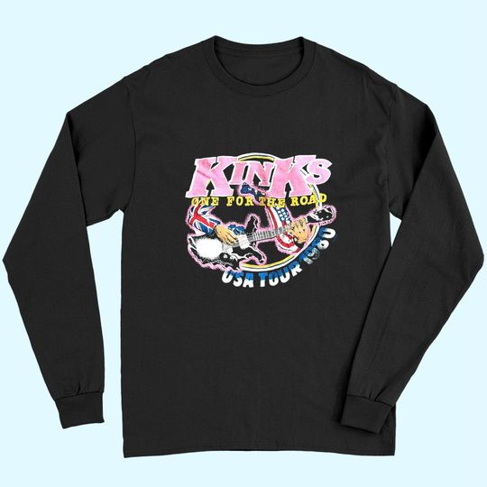 The Kinks Band One For The Road USA Tour 1980 Long Sleeves