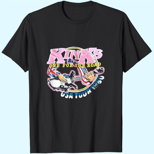 The Kinks Band One For The Road USA Tour 1980 T-Shirts