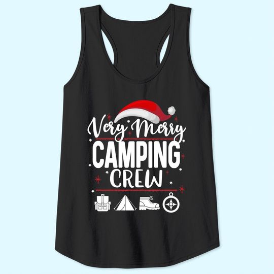 Very Merry Camping Crew Christmas Tank Tops