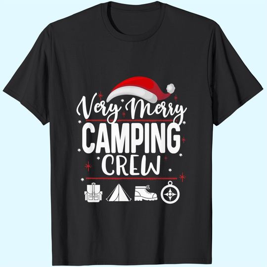Very Merry Camping Crew Christmas T-Shirts