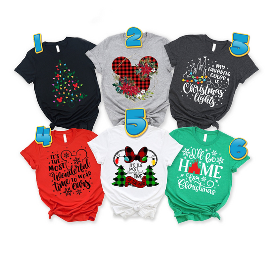 Magical Vacation Christmas Group Castle Christmas Family Matching Custom T-Shirt