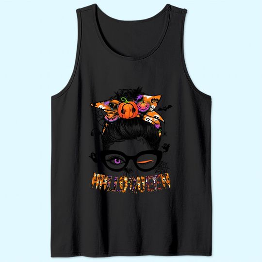Dispatcher Messy Bun Hair Halloqueen Costume Tank Top