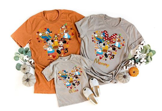 Disney Fall Thanksgiving Family Matching T Shirt