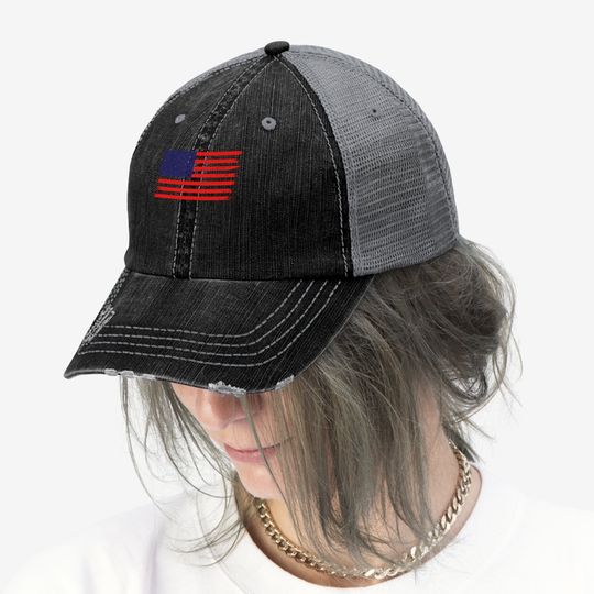 American Flag Trucker Hat Patriotic Trucker Hat Usa Flag Stars Stripes Print Short Sleeve Trucker Hat 4th Of July Trucker Hat Tops