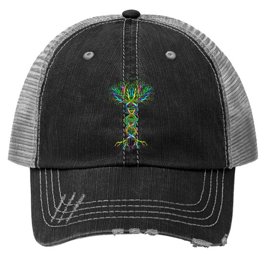 Cool Dna Tree | Funny Plant Genealogy Student Lover Gift Trucker Hat