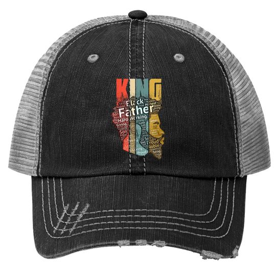 Black Father Strong Black King Trucker Hat
