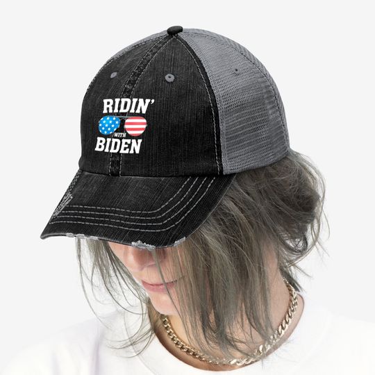 Joe Biden Kamala Harris 2020 - Ridin' With - Liberal Trucker Hat