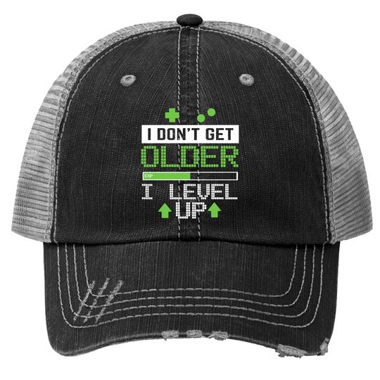I Level Up Gamer Novelty Gaming Trucker Hat